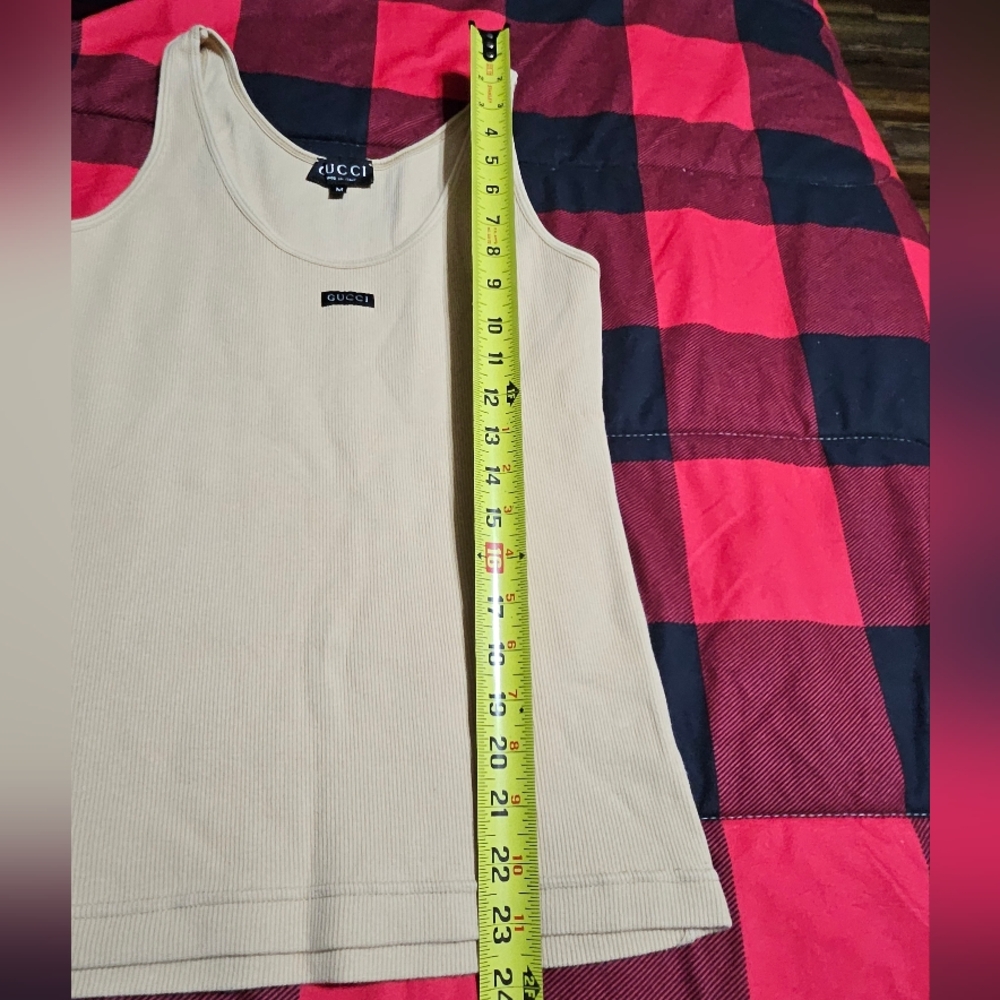 Gucci Cream Ribbed Tank Top - Picture 5 of 7